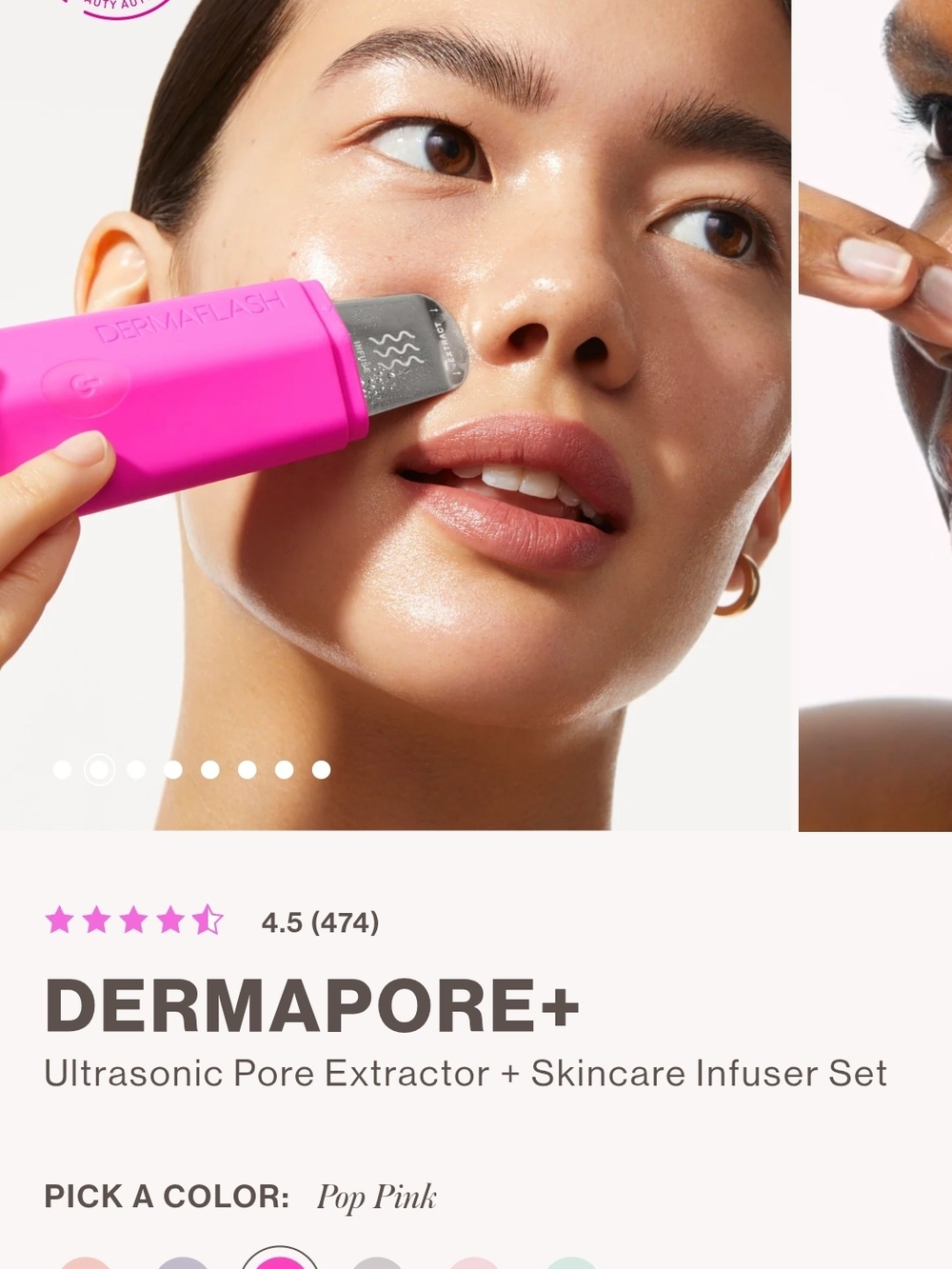 Ultrasonic Pore Extractor & Skincare Infuser - Pop Pink